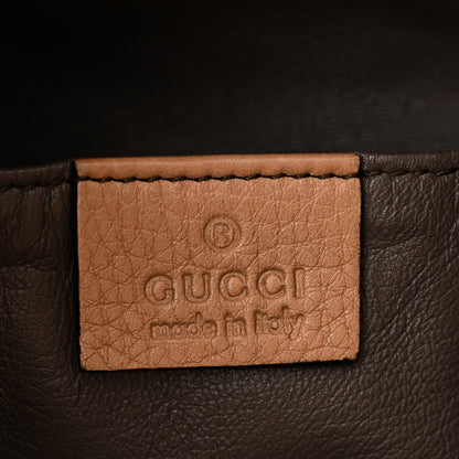 Gucci Pebbled Calfskin Miss Bamboo Bucket Bag Camelia 6 of 10