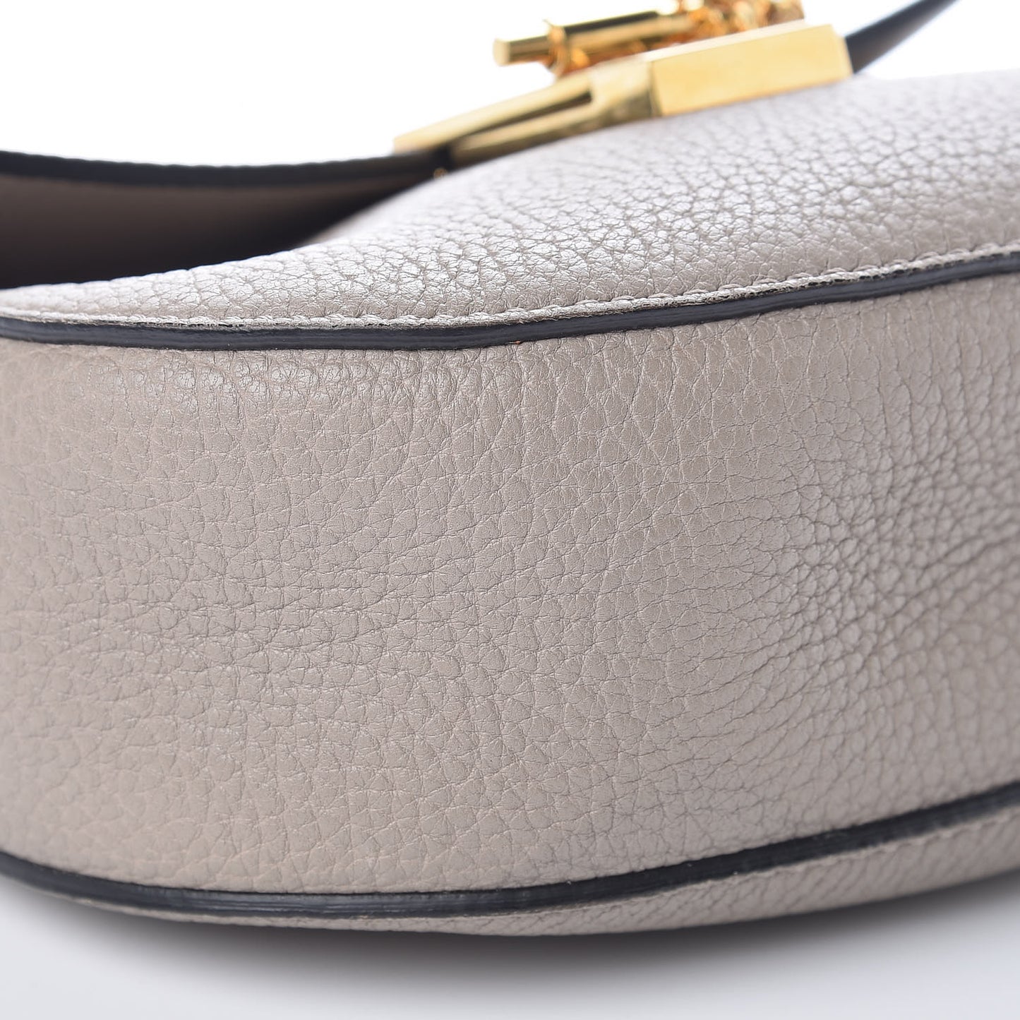 Grained Lambskin Mini Drew Shoulder Bag Motty Grey