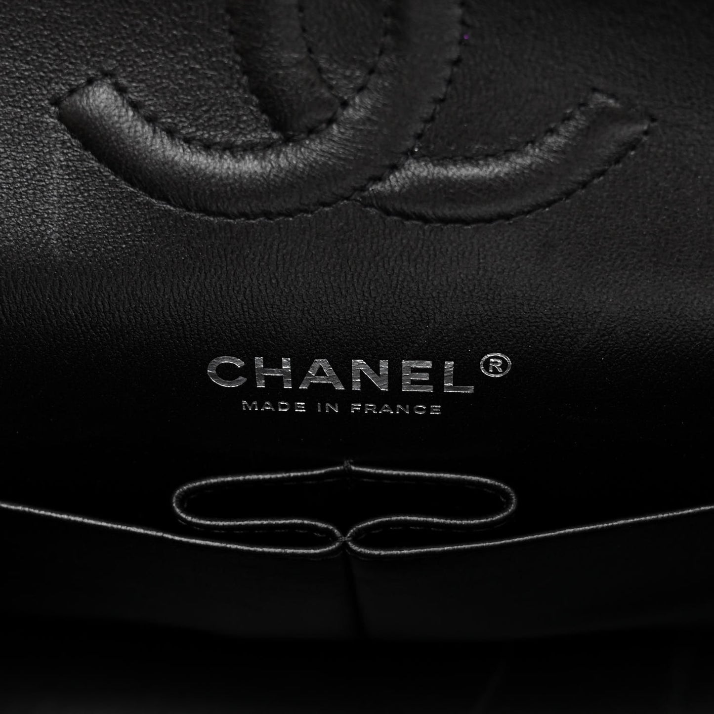 Lambskin Quilted Medium Double Flap So Black