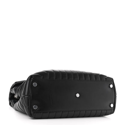 Saint Laurent Calfskin Y Quilted Monogram Large Loulou Chain Satchel Black 4 of 9
