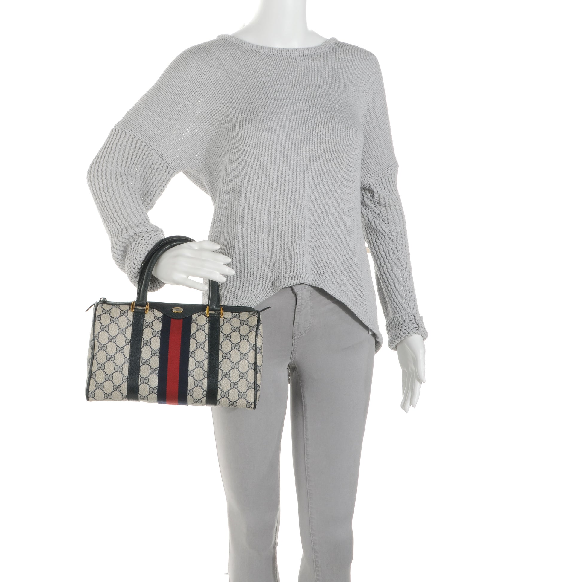 Gucci Monogram Web Boston Navy 2 of 9