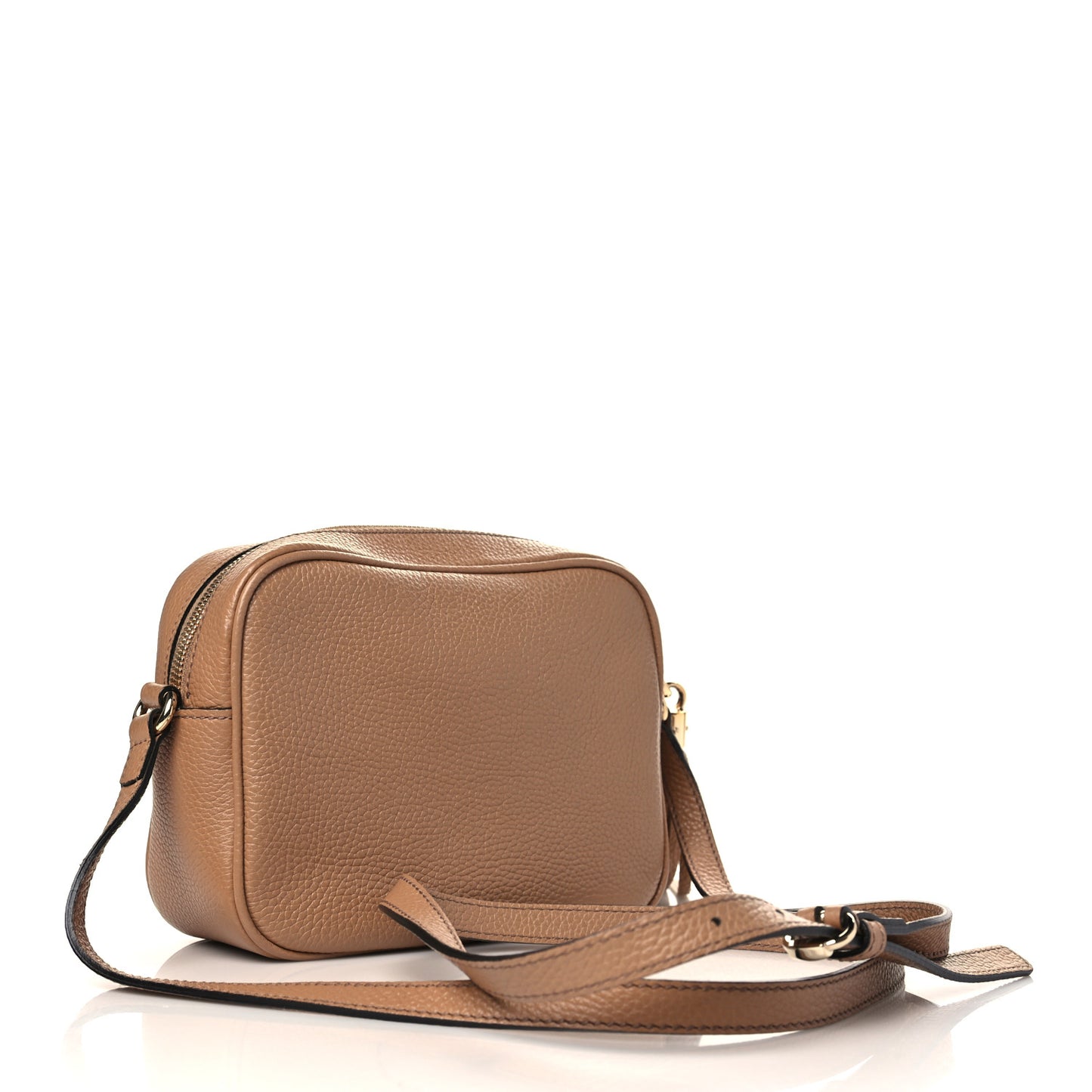 Pebbled Calfskin Small Soho Disco Bag Rose Beige