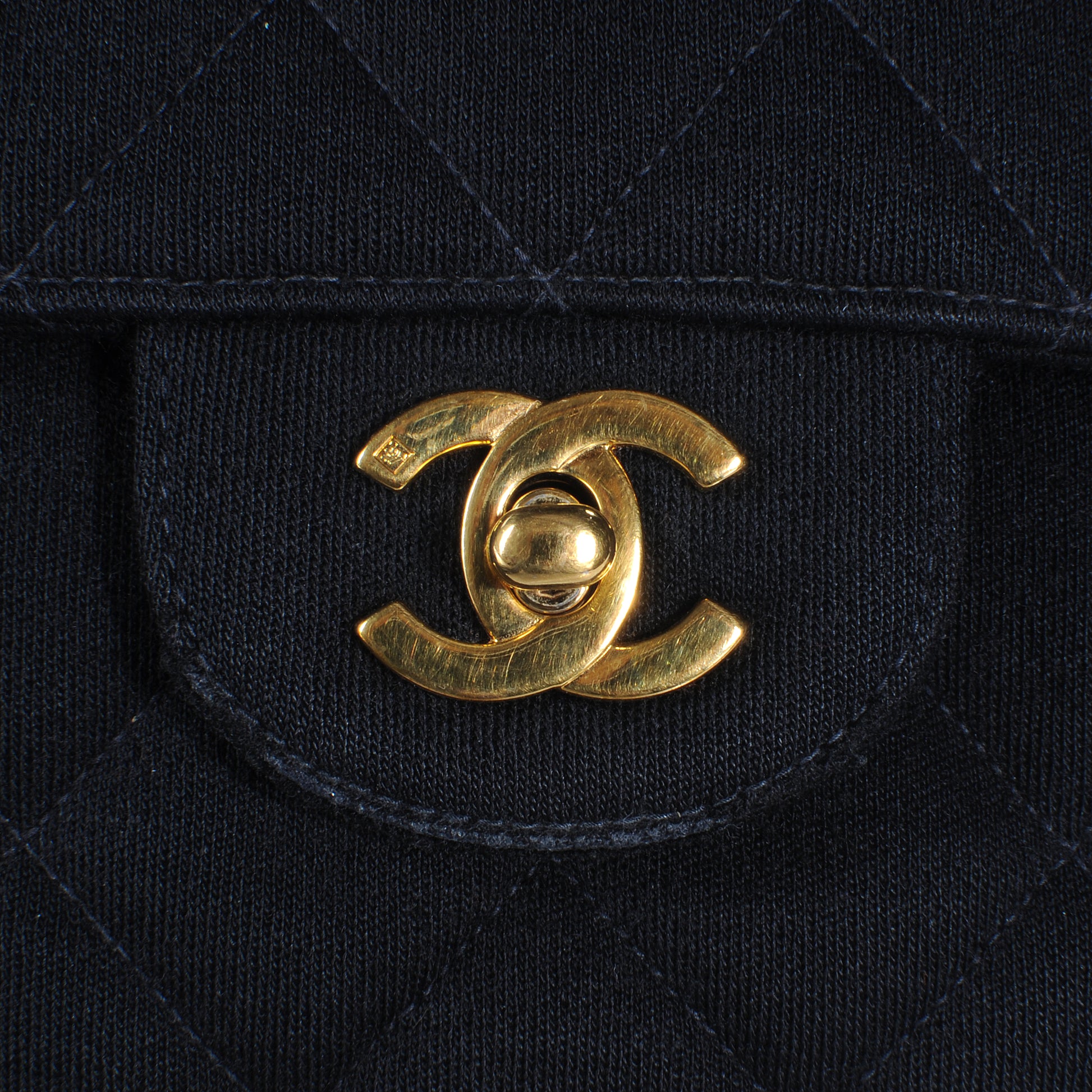 Chanel Jersey Double Sided Jumbo Flap Black 5 of 12