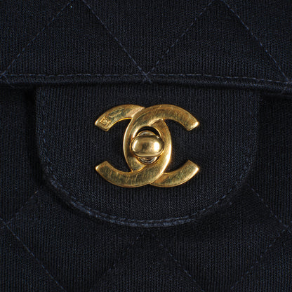 Chanel Jersey Double Sided Jumbo Flap Black 5 of 12