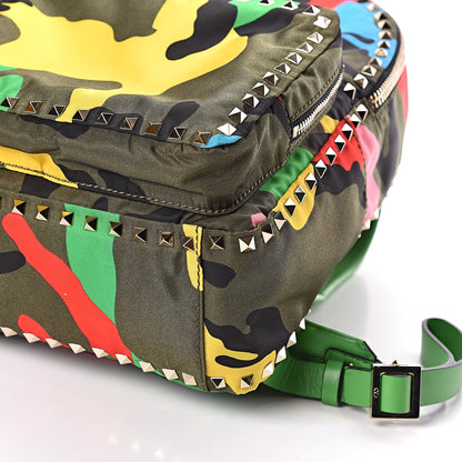 Valentino Garavani Nylon Psychedelic Camouflage Medium Rockstud Backpack Multicolor 9 of 9