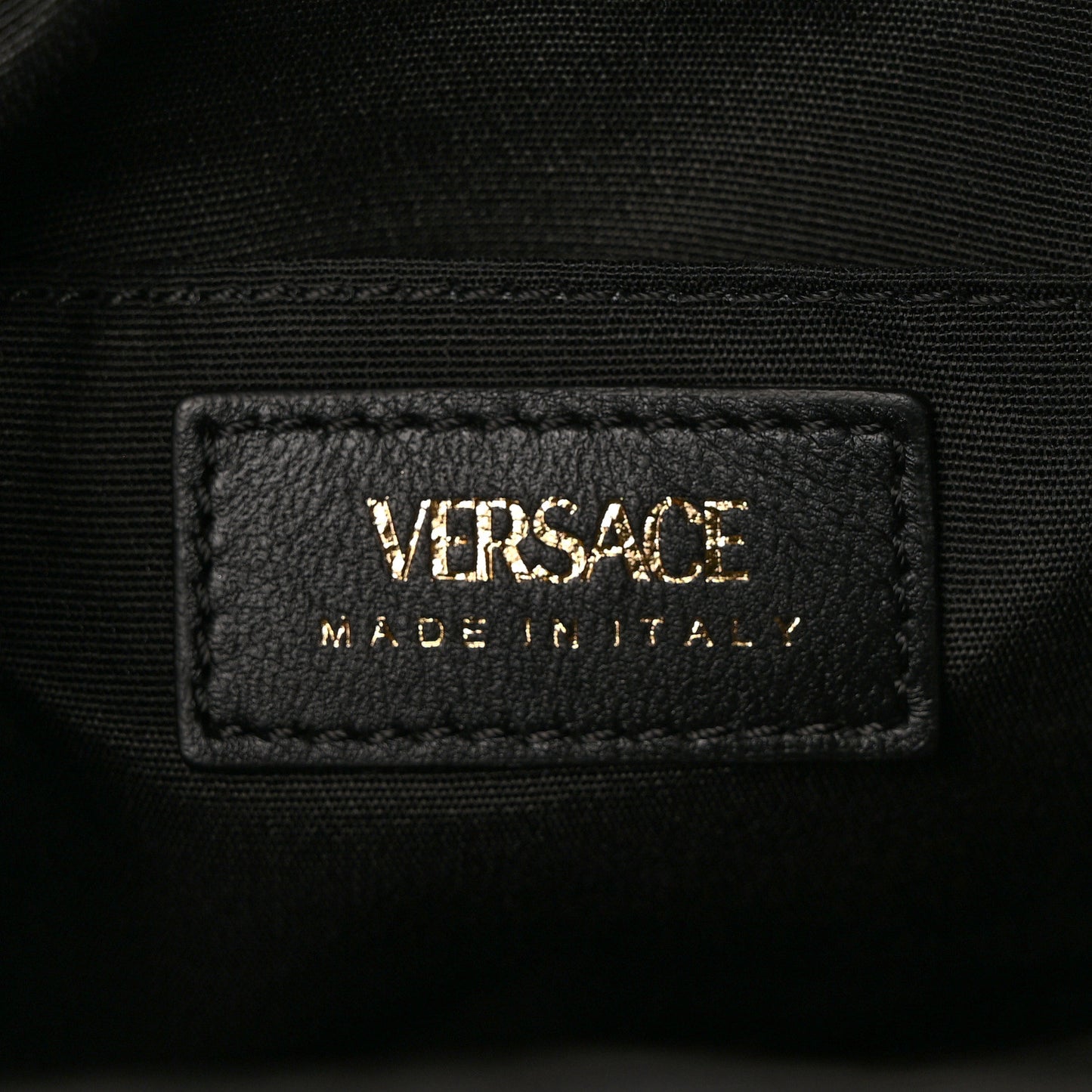 Nappa Quilted Medusa Bucket Bag Black