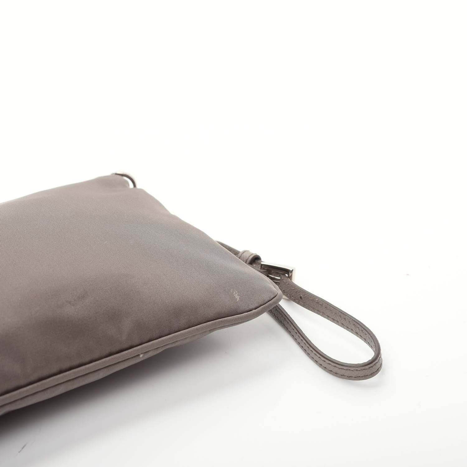 Prada Tessuto Nylon Saffiano Wristlet Argilla 7 of 7