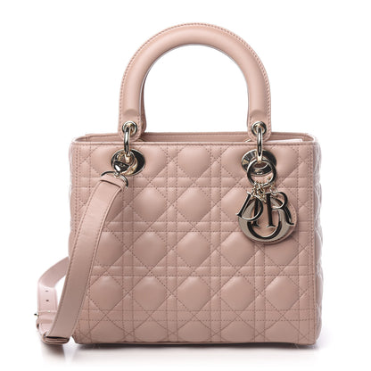 Christian Dior Lambskin Cannage Medium Lady Dior Pink 1 of 9