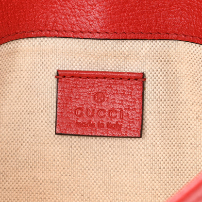 Gucci GG Supreme Monogram Apple Interlocking G Belt Bag Beige Multicolor Lobster Red 6 of 10