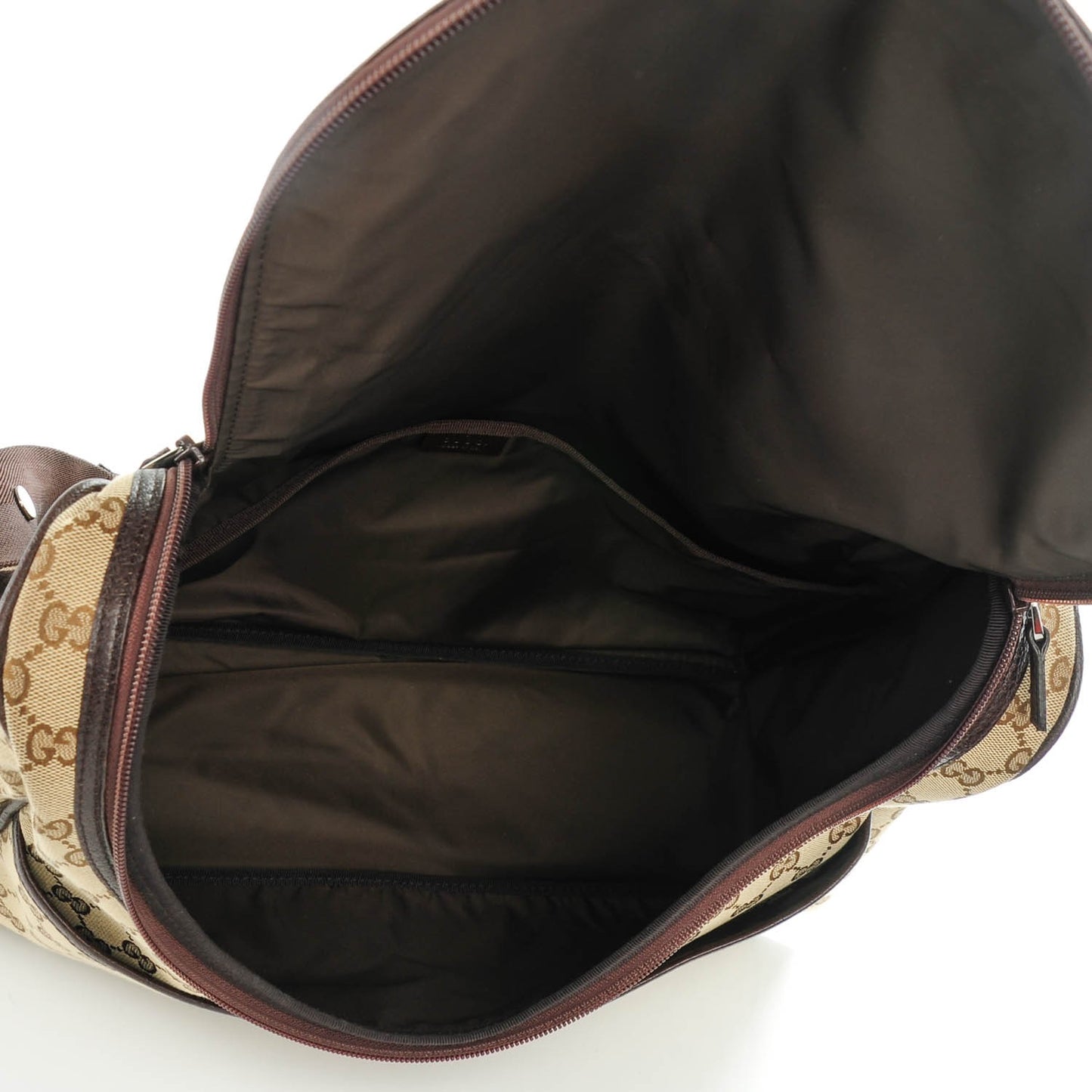 Monogram Natural Pigskin Large Diaper Bag Beige Ebony Cocoa Dark Chocolate