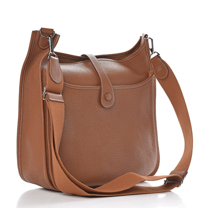Hermes Taurillon Clemence Evelyne III GM Gold 3 of 13
