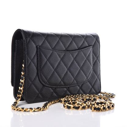 Chanel Caviar Quilted Wallet On Chain WOC Black 4 of 9