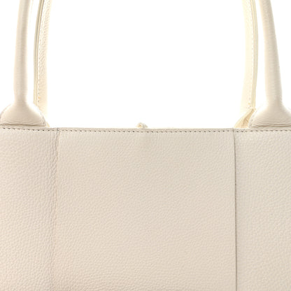 Bottega Veneta Grained Calfskin Maxi Intrecciato Medium Arco Tote White 8 of 10