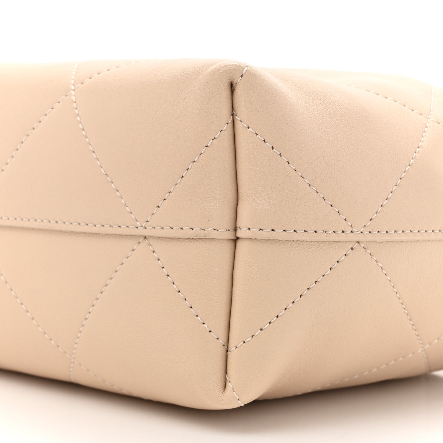Chanel Shiny Lambskin Quilted Small Hobo Beige 9 of 12