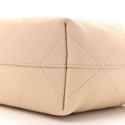 Chanel Shiny Lambskin Quilted Small Hobo Beige 9 of 12