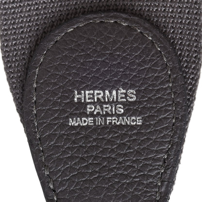 Hermes Toile Taurillon Clemence Shoulder Strap Graphite 4 of 5