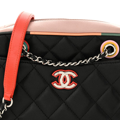 Chanel Calfskin Quilted Cuba Camera Bag Black Multicolor 8 of 10