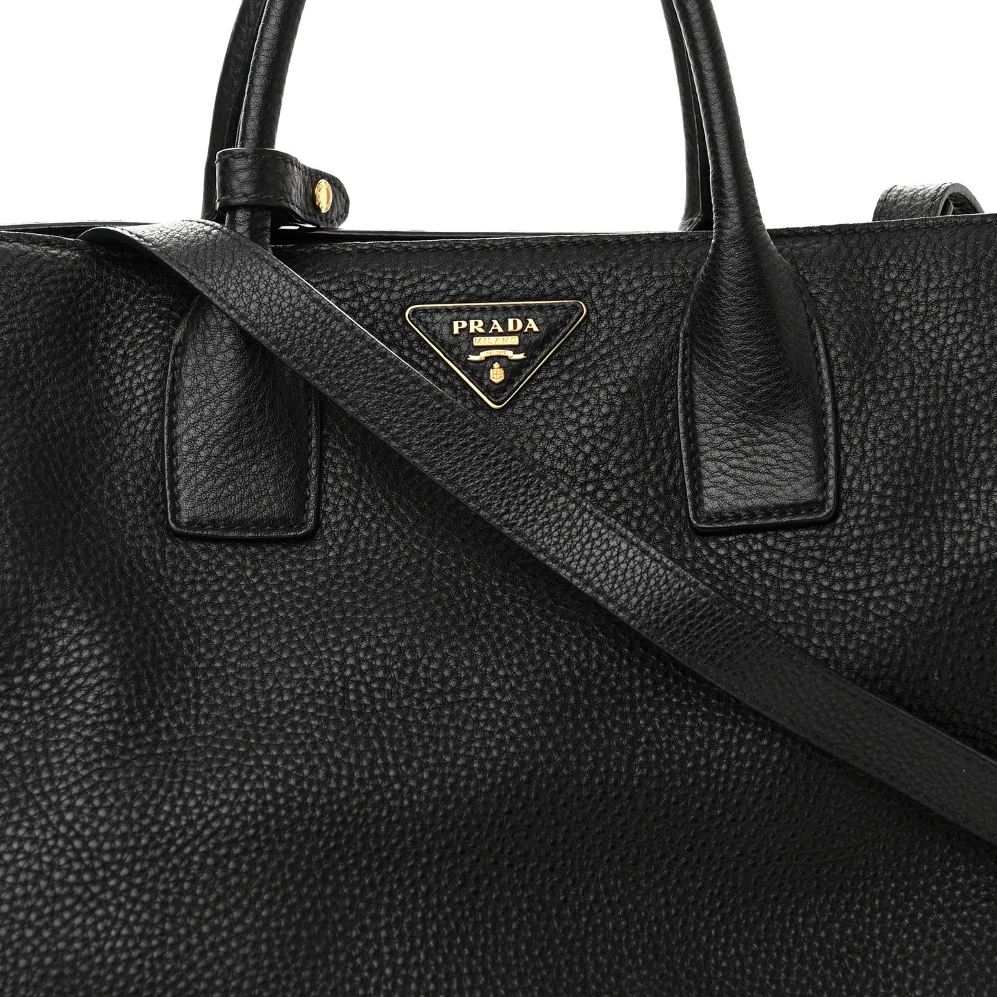 Vitello Daino Shopping Tote Black