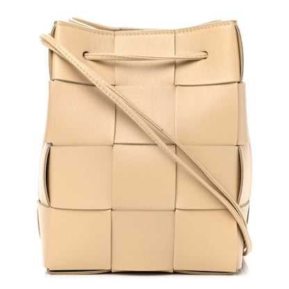 Bottega Veneta Lambskin Intreccio Small Crossbody Bucket Bag Porridge 1 of 10