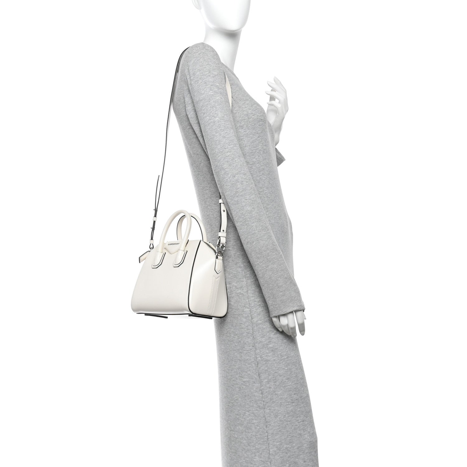 Givenchy Shiny Lord Calfskin Mini Antigona Ivory 2 of 10