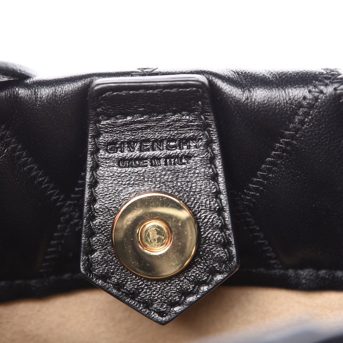 Lambskin Quilted Mini GV Bucket Bag Black