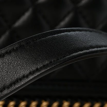 Chanel Lambskin Quilted Medium Top Handle Boy Flap Black 13 of 13