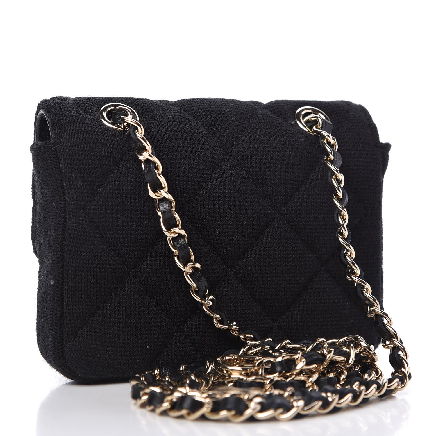 Chanel Jersey Quilted Belt Bag Black 3 of 11