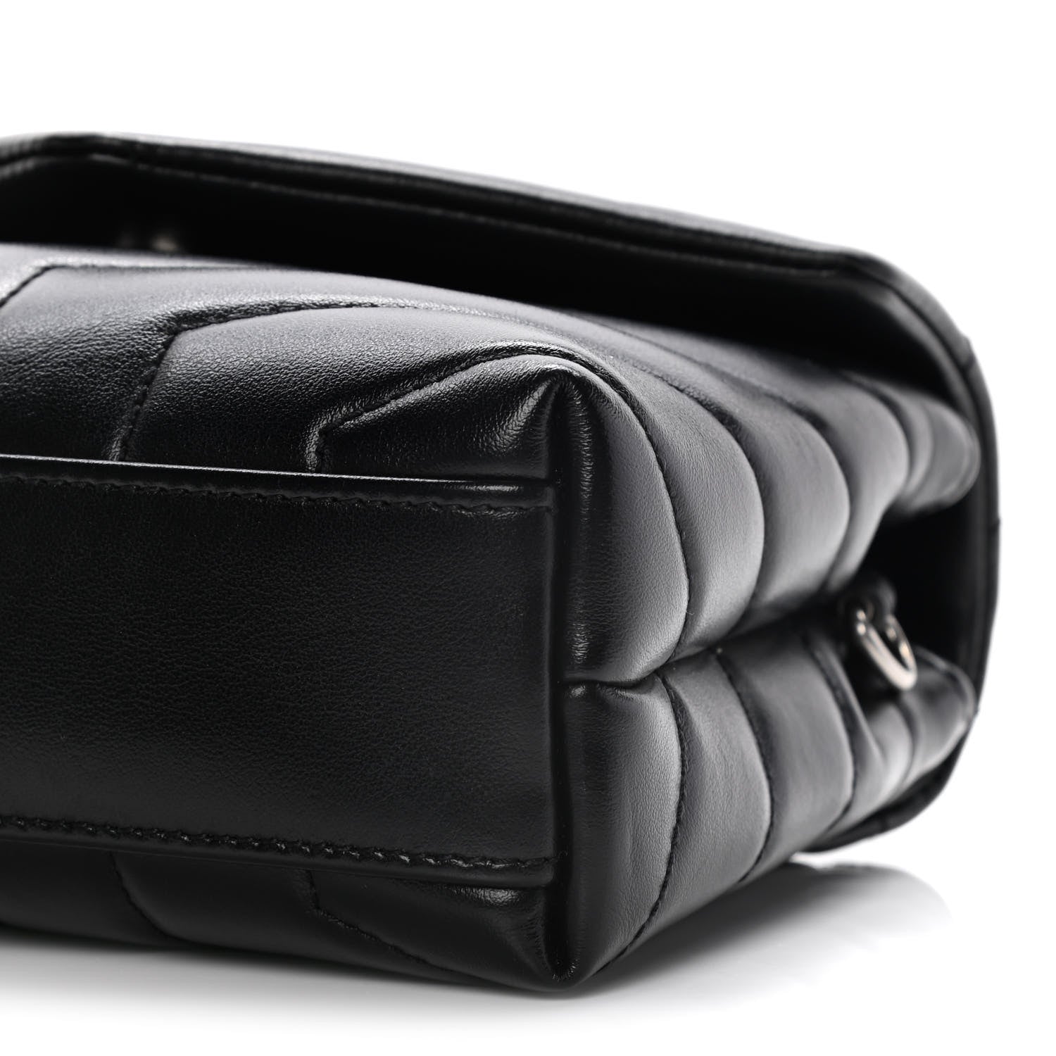 Saint Laurent Calfskin Y Quilted Monogram Toy Loulou Crossbody Bag Black 14 of 18