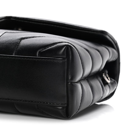 Saint Laurent Calfskin Y Quilted Monogram Toy Loulou Crossbody Bag Black 14 of 18