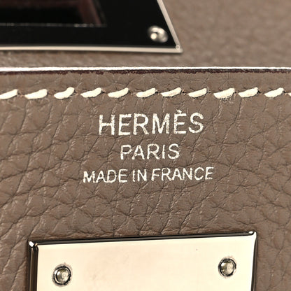 Hermes Togo Kelly Retourne 25 Etoupe 6 of 15