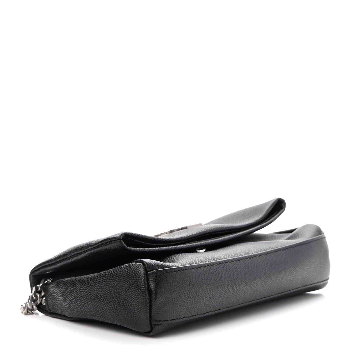 Saint Laurent Grain De Poudre Monogram Toy West Hollywood Fold-Over Bag Black 3 of 9
