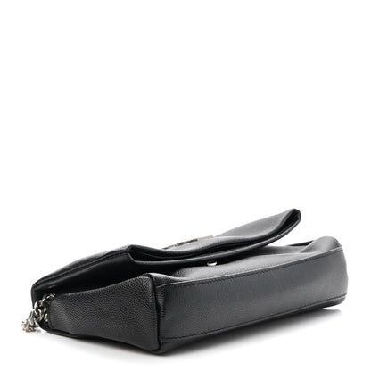 Saint Laurent Grain De Poudre Monogram Toy West Hollywood Fold-Over Bag Black 3 of 9