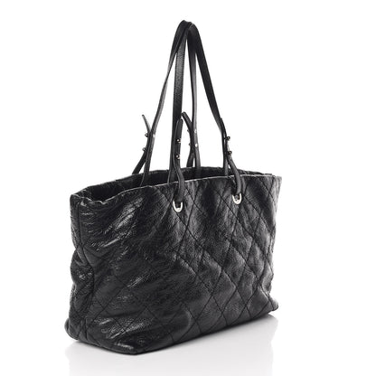 Chanel Glazed Calfskin Large On The Road Tote Black 3 of 10