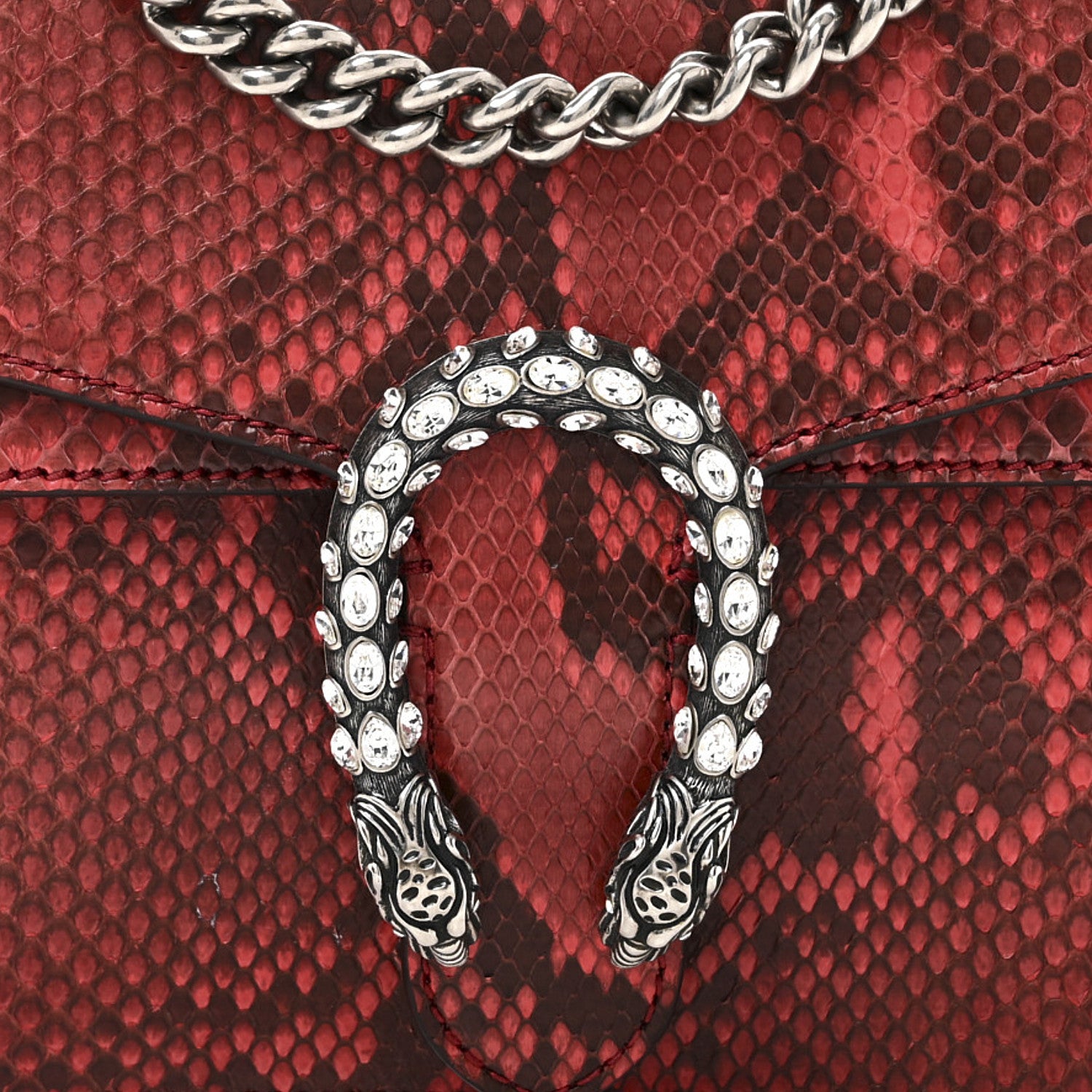 Gucci Snakeskin Mini Dionysus Shoulder Bag Red 8 of 10