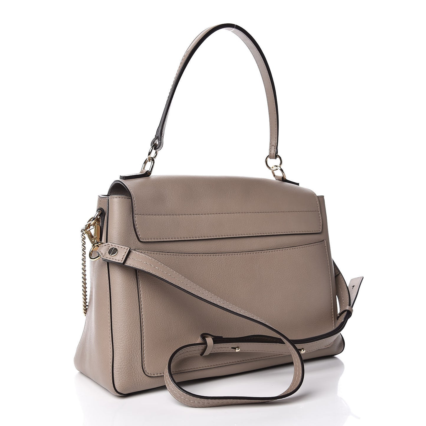 Calfskin Medium Faye Day Shoulder Bag Motty Grey