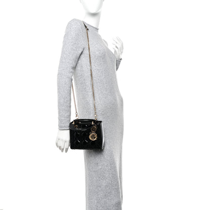 Christian Dior Patent Cannage Mini Lady Dior Black 2 of 9