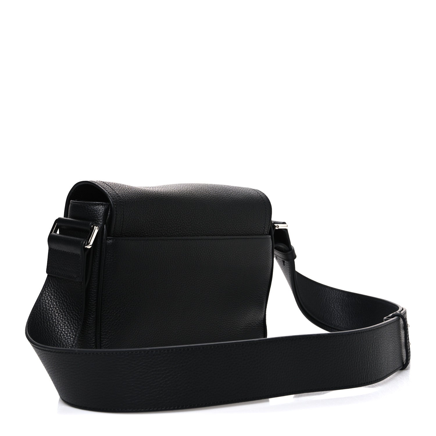 Christian Dior Grained Calfskin Saddle Messenger Bag Black 3 of 10