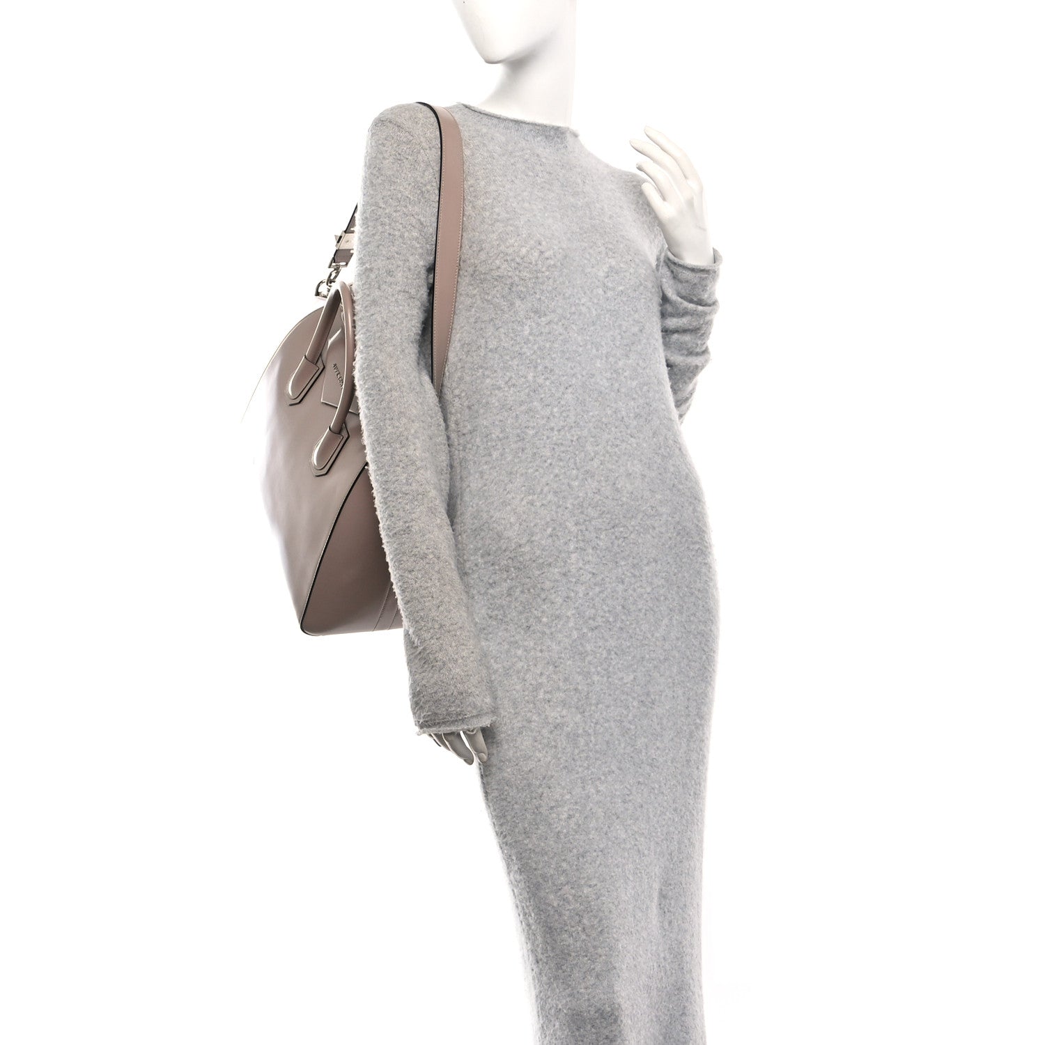 Givenchy Shiny Lord Calfskin Medium Antigona Taupe 2 of 10