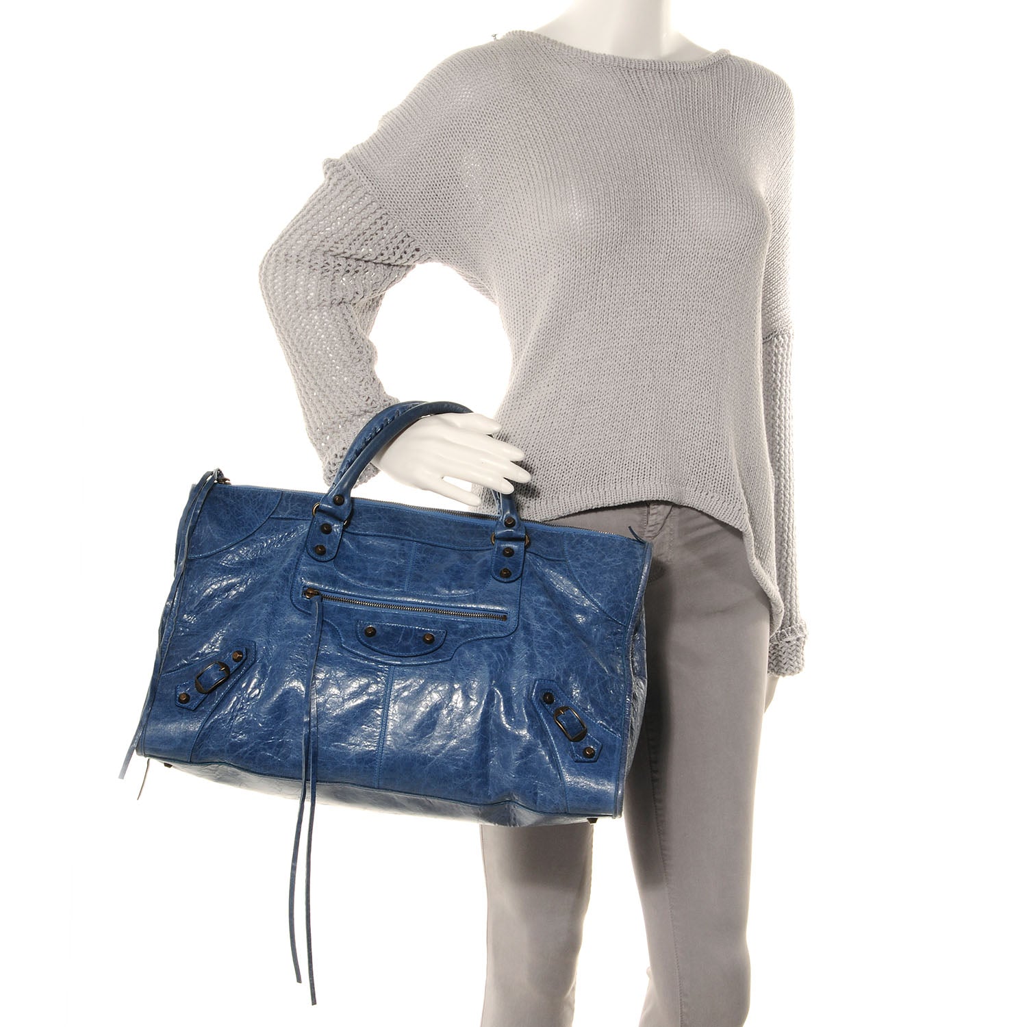 Balenciaga Chevre Work Cornflower Bleu 2 of 15
