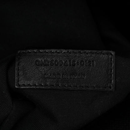Saint Laurent Raffia Linen Calfskin Rive Gauche Tote Black 6 of 10