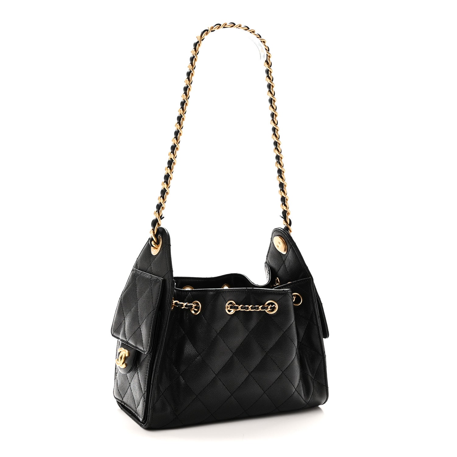 Chanel Caviar Quilted Mini Chanel 25 Handbag Black 3 of 10