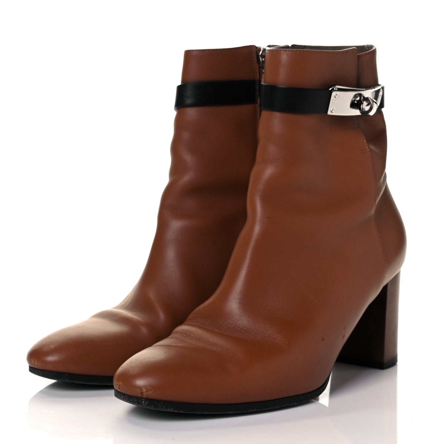 Calfskin Saint Germain Ankle Boots 38 Naturel
