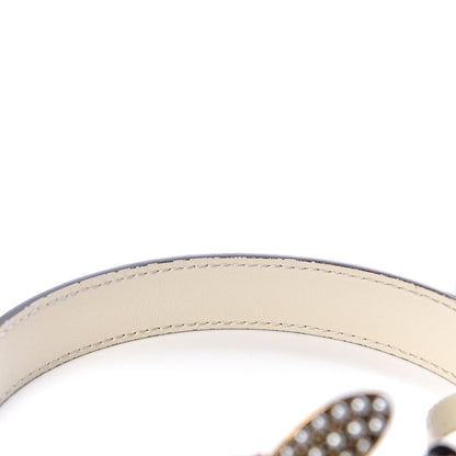 Gucci Calfskin Queen Margaret Bee Belt 80 32 White 7 of 7
