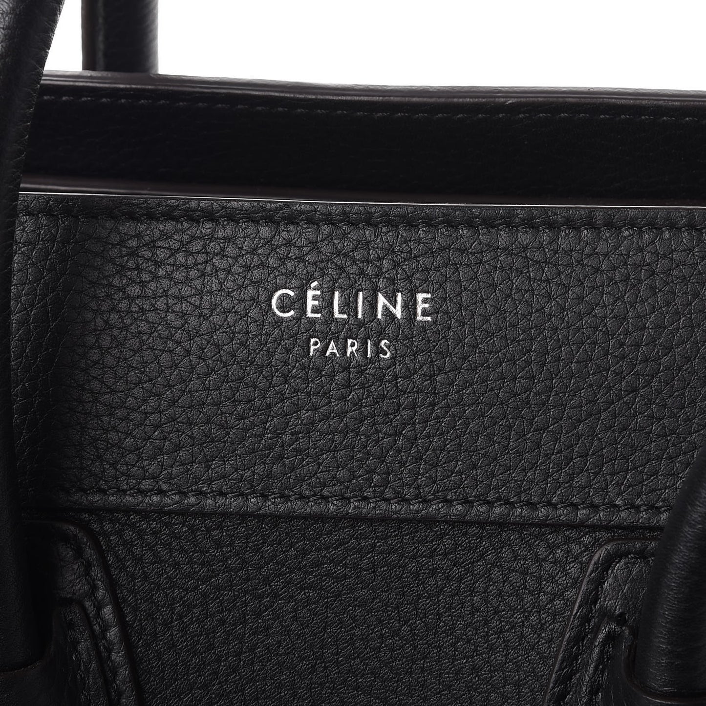 Drummed Calfskin Micro Luggage Black