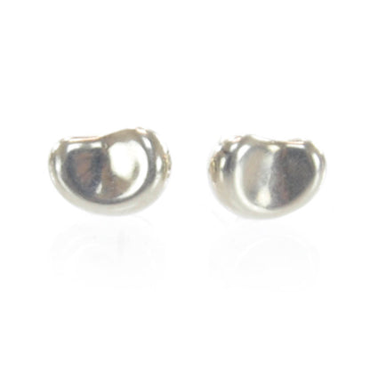 Tiffany Sterling Silver 9mm Elsa Peretti Bean Earrings 2 of 5