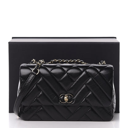 Chanel Shiny Lambskin Quilted Small Montcoco Flap Black 11 of 11