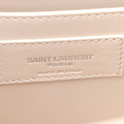 Saint Laurent Snakeskin Small Classic Monogram Kate Tassel Satchel Alabaster 6 of 15
