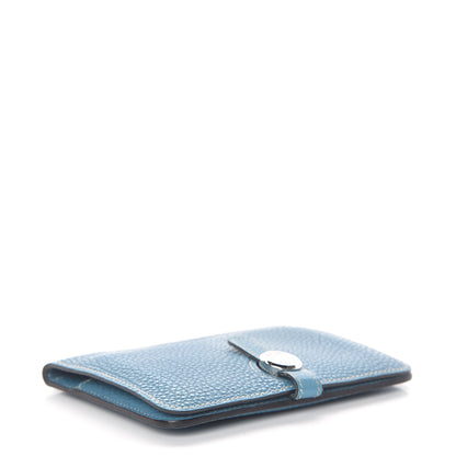 Hermes Togo Dogon Compact Wallet Blue Jean 4 of 11
