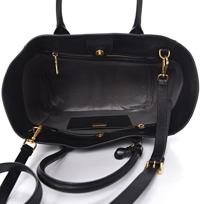 Prada Saffiano Cuir Front Pocket Tote Black 5 of 20