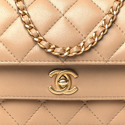 Chanel Calfskin Quilted Triple Flap Beige 9 of 11